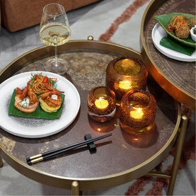 Burnt Orange Small Candle Holder