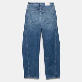 High-Rise Tapered Barrel Jeans