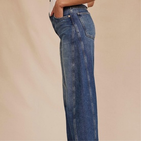High-Rise Tapered Barrel Jeans