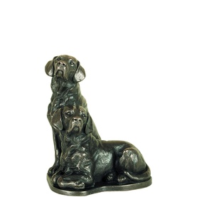 Labrador Pair Bronze Ornament