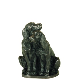 Spaniel Pair Bronze Ornament