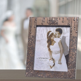 Mr & Mrs Bronze Wedding Photo Frame 8 x 10in