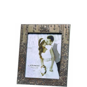 Mr & Mrs Bronze Wedding Photo Frame 8 x 10in