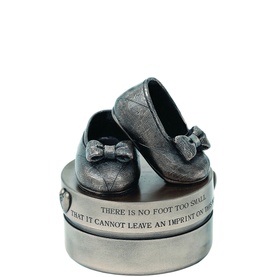 Baby Girl Booties Bronze Trinket Box