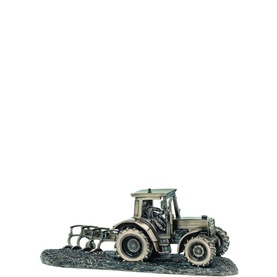 Tractor & Plough Bronze Ornament