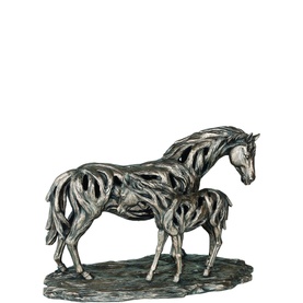 Driftwood Mare & Foal Bronze Ornament
