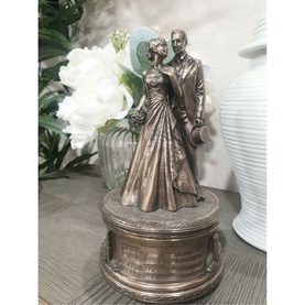 Just Married Bronze Music Box