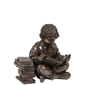 Reading Time Boy Bronze Ornament