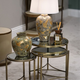 Brookville Round Mirror Table Three-Piece Set