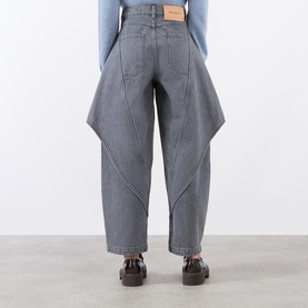 Sculptural Cropped Jeans