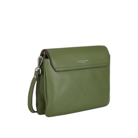 Three Flap Leather Crossbody Bag