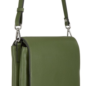 Three Flap Leather Crossbody Bag