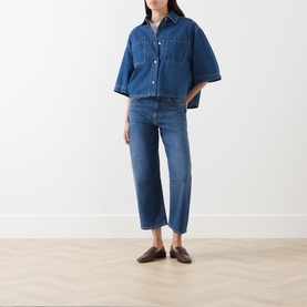 Enza Cropped Denim Shirt