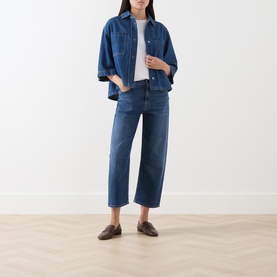 Enza Cropped Denim Shirt