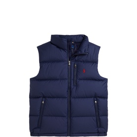 Quilted Pony Logo Padded Down Gilet 6-14 Years