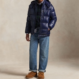 Hooded Pony Logo Glossed Down Jacket 6-14 Years