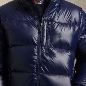 Hooded Pony Logo Glossed Down Jacket 6-14 Years