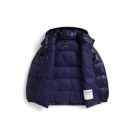 Hooded Pony Logo Glossed Down Jacket 6-14 Years