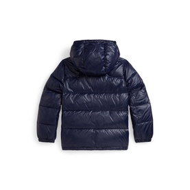 Hooded Pony Logo Glossed Down Jacket 6-14 Years