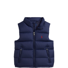 Quilted Pony Logo Padded Down Gilet 3-7 Years