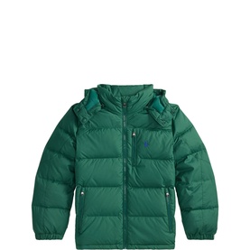 Pony Logo Ripstop Down Hooded Jacket