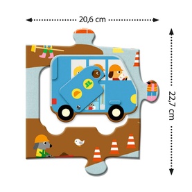 Construction Vehicle Puzzle Set