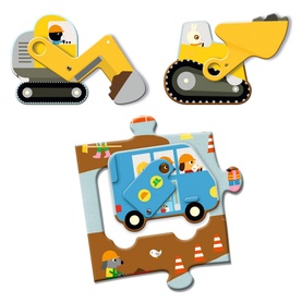 Construction Vehicle Puzzle Set