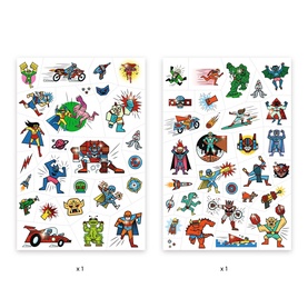 Heroes Vs Villains Temporary Tattoos