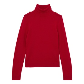 Corrine Epaulette Turtleneck Sweater