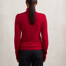 Corrine Epaulette Turtleneck Sweater