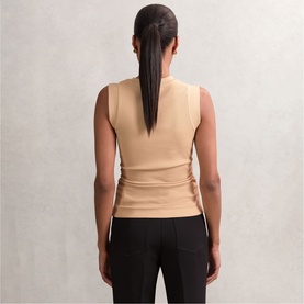 Trudy Fine Rib Ruched Tank Top