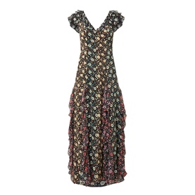 Ambika Silk Floral Dress