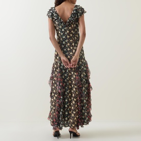 Ambika Silk Floral Dress