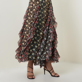 Ambika Silk Floral Dress