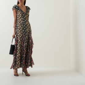 Ambika Silk Floral Dress