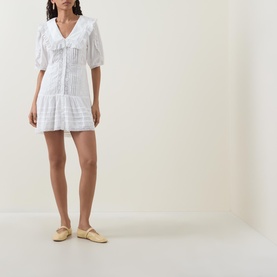 Dove Embroidered Mini Dress