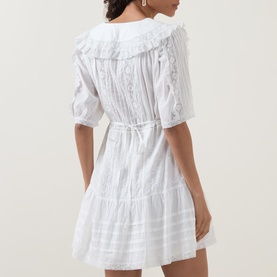 Dove Embroidered Mini Dress