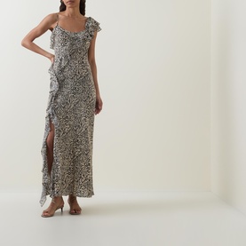 Ester Silk Animal Print Dress