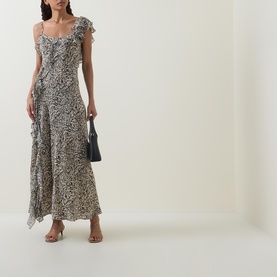 Ester Silk Animal Print Dress