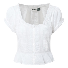 Sandi Pintuck Embroidered Blouse