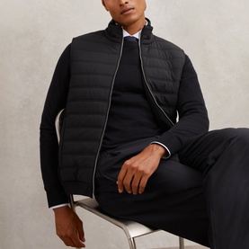 Newford Quilted Knitted Gilet