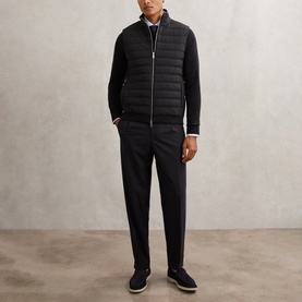 Newford Quilted Knitted Gilet