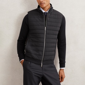 Newford Quilted Knitted Gilet