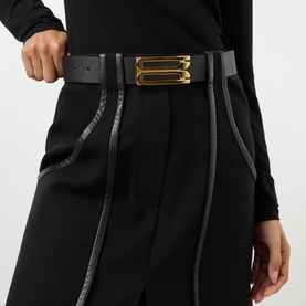 Frame Jumbo Textured Leather Belt