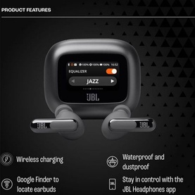 Beam 3 Wireless Noise Cancelling Earbuds with Charging Case Black