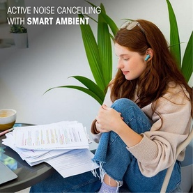 Wave Beam 2 True Wireless Noise Cancelling Earbuds White