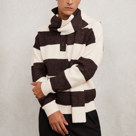 Wesley Striped Knitted Scarf