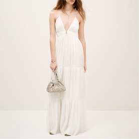 Wasta Pleated Flared Dress