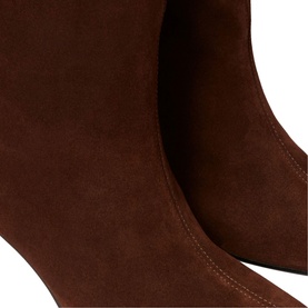 Suede Heeled Knee High Boots