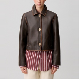 Vintage Cropped Leather Jacket
